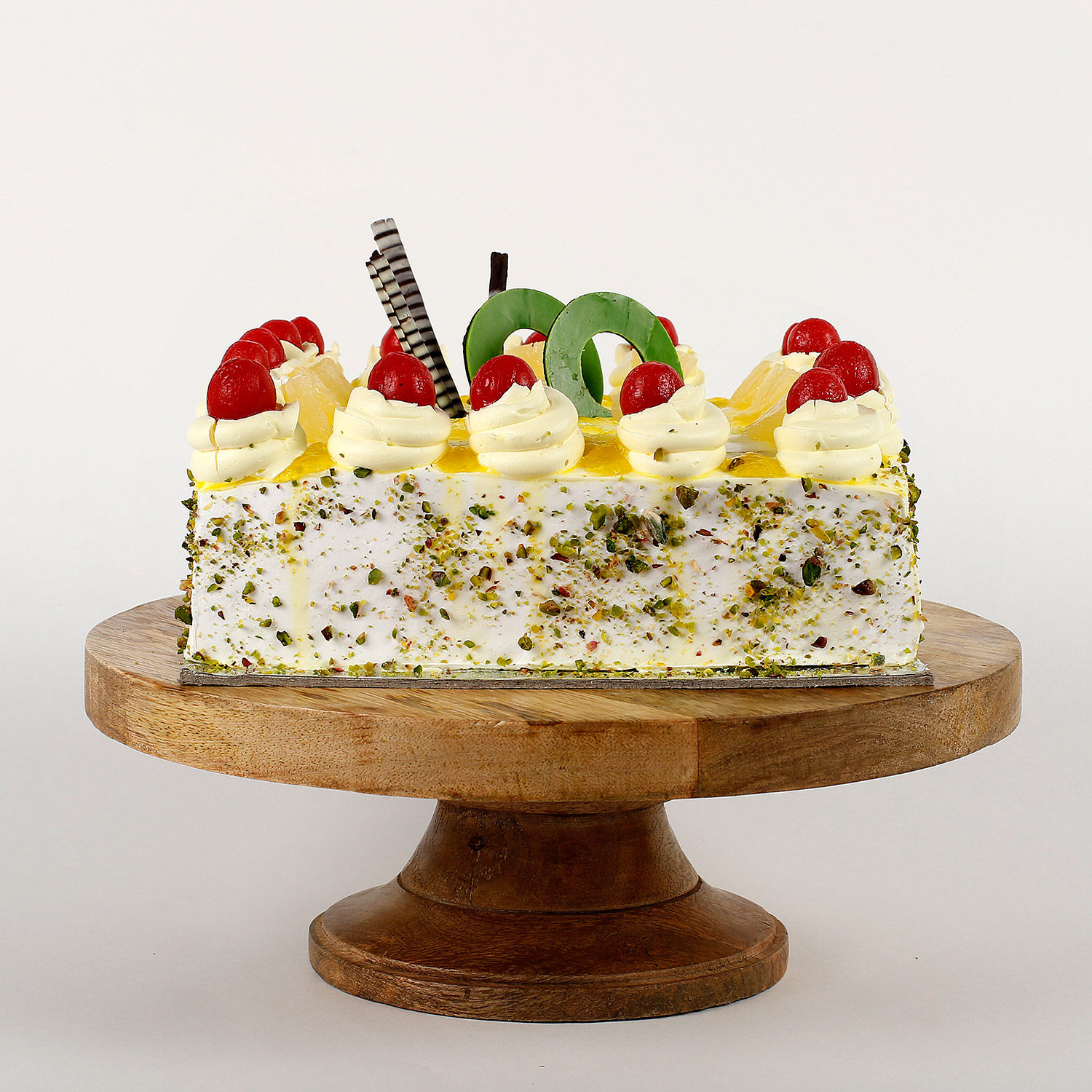 Cream Drop & Cherry Pineapple Cake Half Kg view 2