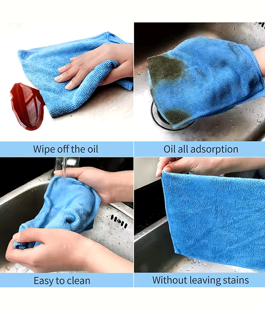 Samarth Microfibre Window Cleaning Kitchen Towel ( Pack of 10 ) view 2