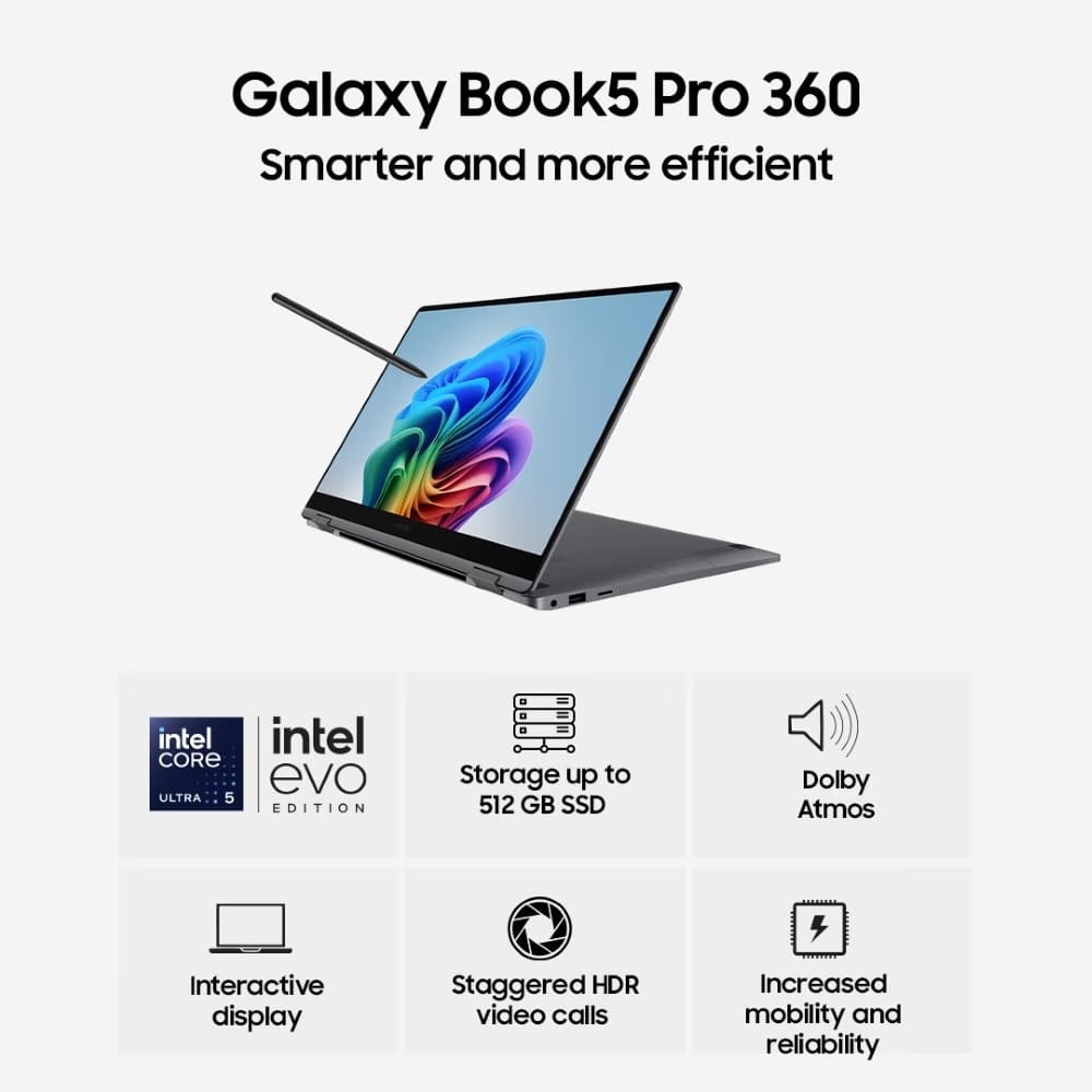 Samsung Galaxy Book5 Pro NP960XHA-LG1IN Notebook Laptop view 2