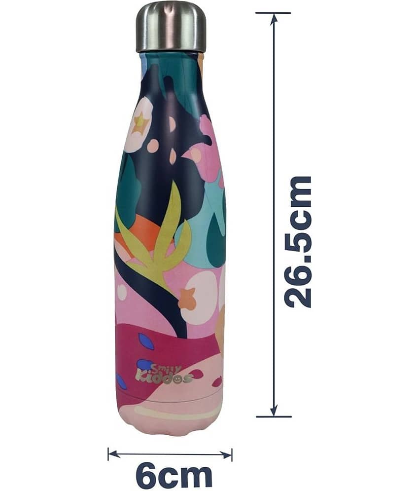 Smily kiddos - Steel water bottle - Multicolor Multicolour Water Bottle 500 mL ( Set of 1 ) view 2