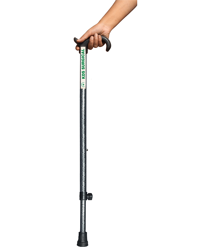 KDS SURGICAL 1 Leg Antique Silver Height Adjustable Walking Sticks