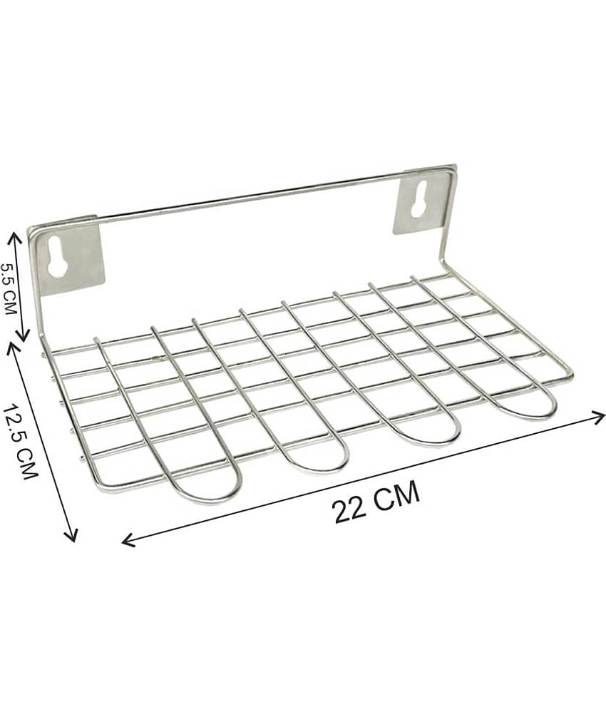 JISUN - Silver Stainless Steel Storage Racks ( Pack of 2 ) view 2