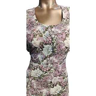 Women's Polyester Beautiful Delta Print Midi Frock and Lycra for pretty look. view 2