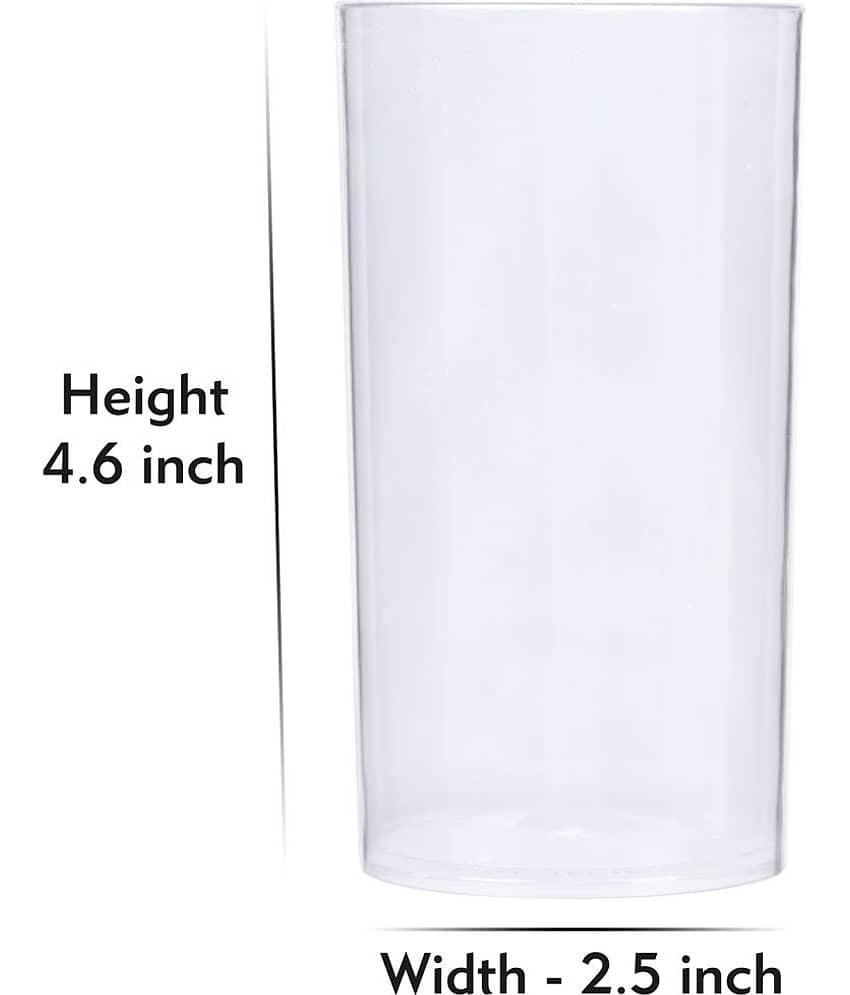 HomePro Transparent Plastic Glasses 300 ml ( Pack of 6 ) view 2