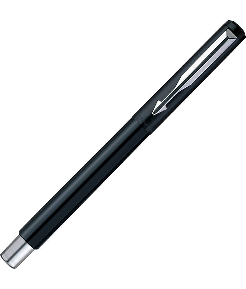 Parker Vector Standard Chrome Trim Black Body Color Roller Ball Pen (Black) view 2