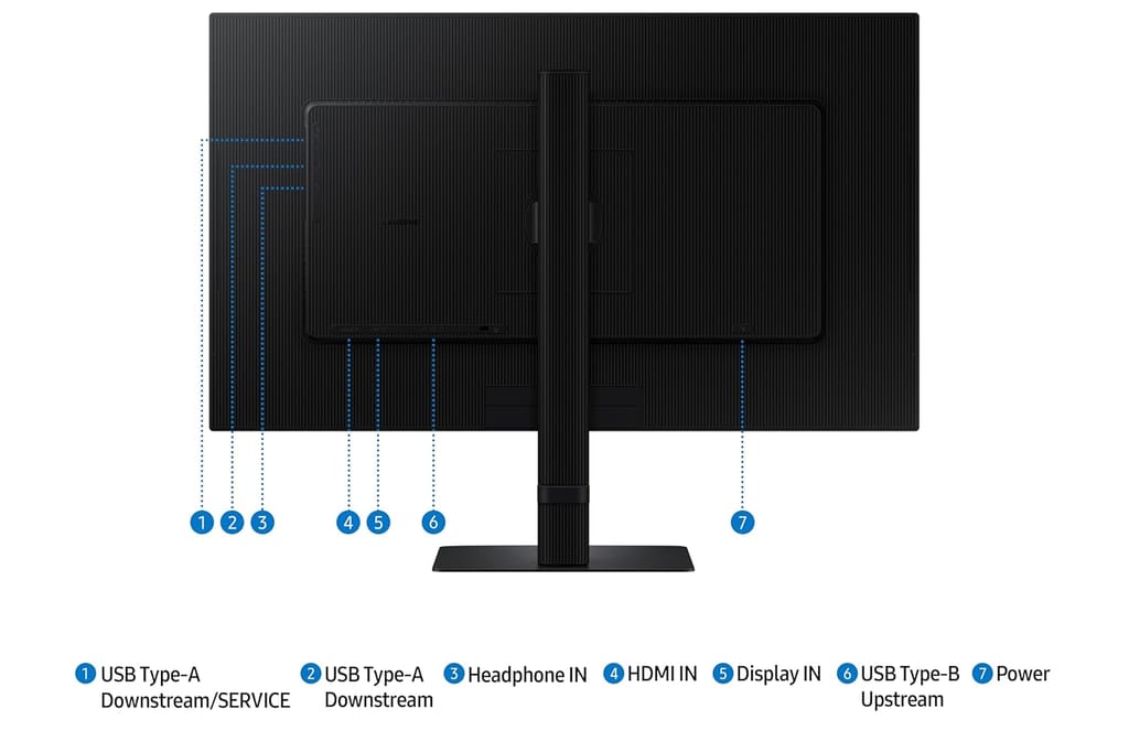 Samsung 27-Inch(68.47cm) QHD ViewFinity S6 Monitor, IPS, 100 Hz, 1.07 Billion Colors, HDR10, Multiple Ports, Easy Setup, Height Adjustable Stand, Pivot, Eye Care Technology (LS27D600EAWXXL, Black) view 2