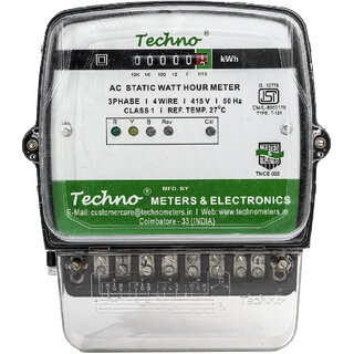 Three Phase Counter Type Energy Meter (10-100 A)