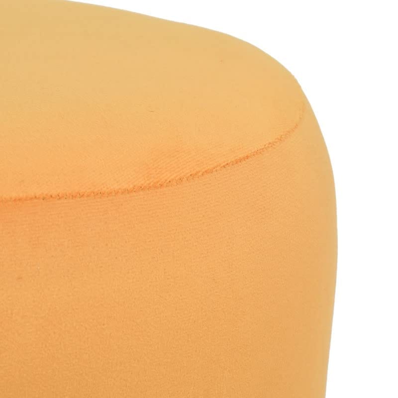 Rugsxerry Ottoman Pouffes For Sitting Stool For Living Room Sitting Puffy Wooden Stools Chair Living Room Furniture Footrest Pouf Foot Stool For Office Room Decor, 16x16x18 inch, Cream view 2