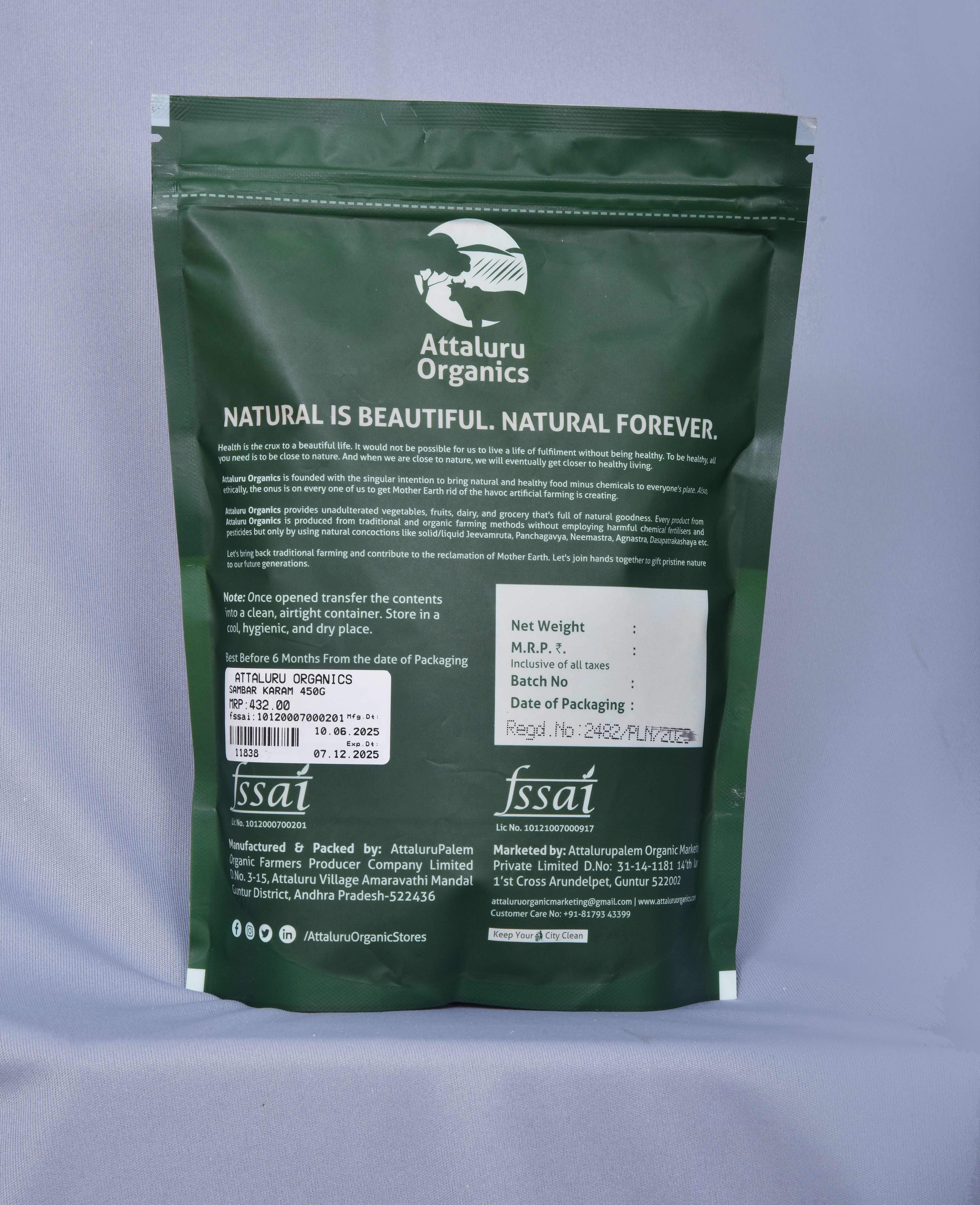 Attaluru Organics Sambar Powder view 2