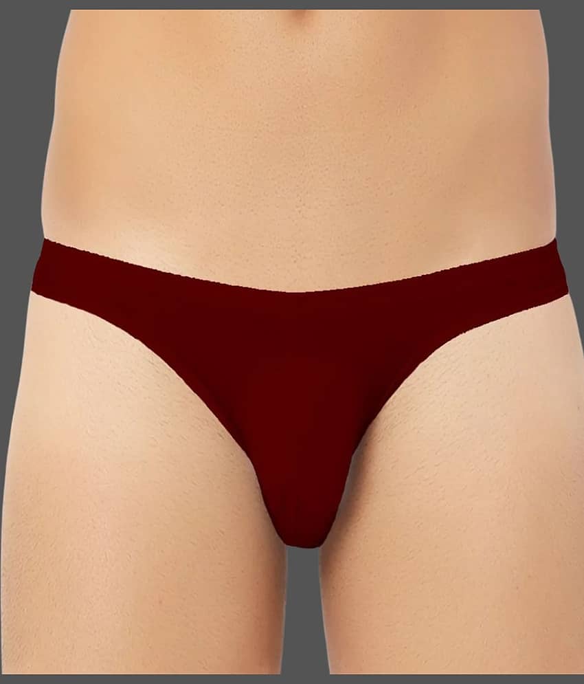 Bruchi Club Pack of 1 Modal Bikini For Men's ( Maroon ) view 2