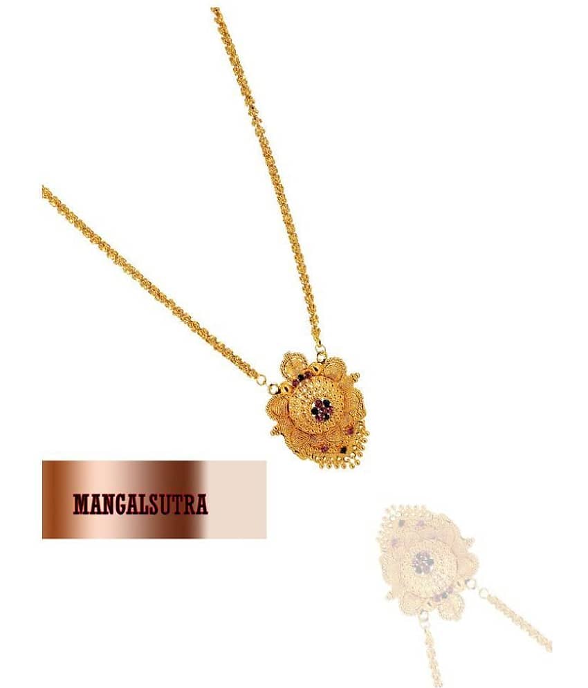 SHANKHRAJ MALL GOLD PLATED ROYAL DESIGN MANGALSUTRA FOR WOMEN-10098 view 2