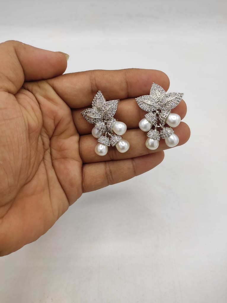 RODIYAM PLATED AD CZ stone Earringsearrings for women | earrings for girl | earrings for girls | women earrings stylish | women earrings set | women earrings view 2