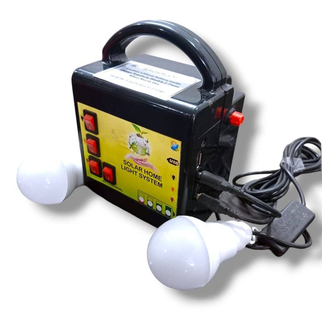 Saurally Solar HomeKIT with 12V 7Ah Lithium Battery, 20W Solar Panel, Mobile Charging Port view 2