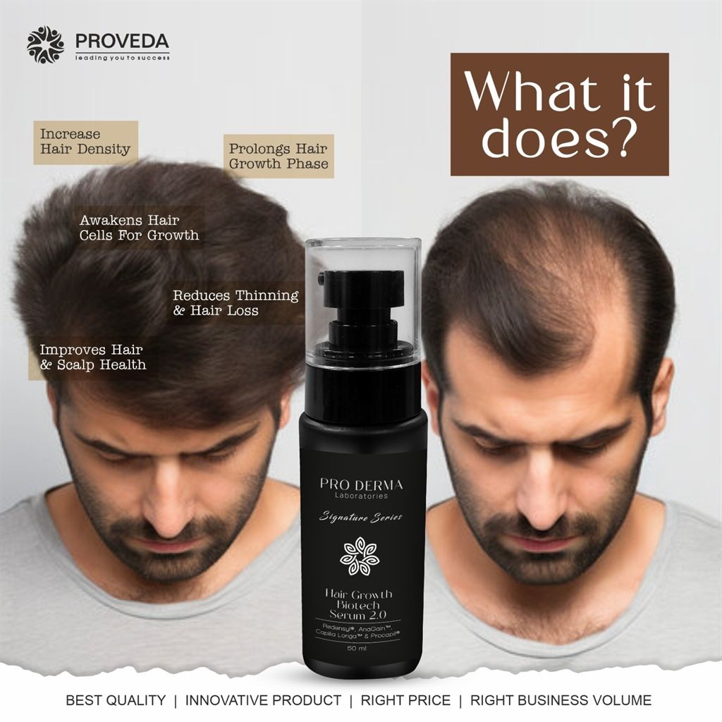 Pro Derma Advanced Hair Growth Serum (pack of 1 ) – Clinical Strength Anti-Hair Loss & Scalp Revitalizing Formula | For Thicker, Stronger & Denser Hair view 2