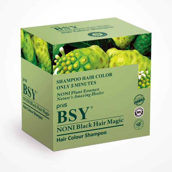 BSY Noni Black Hair Magic 12ml (Natural Black Colour) 12 ml x 12 pcs