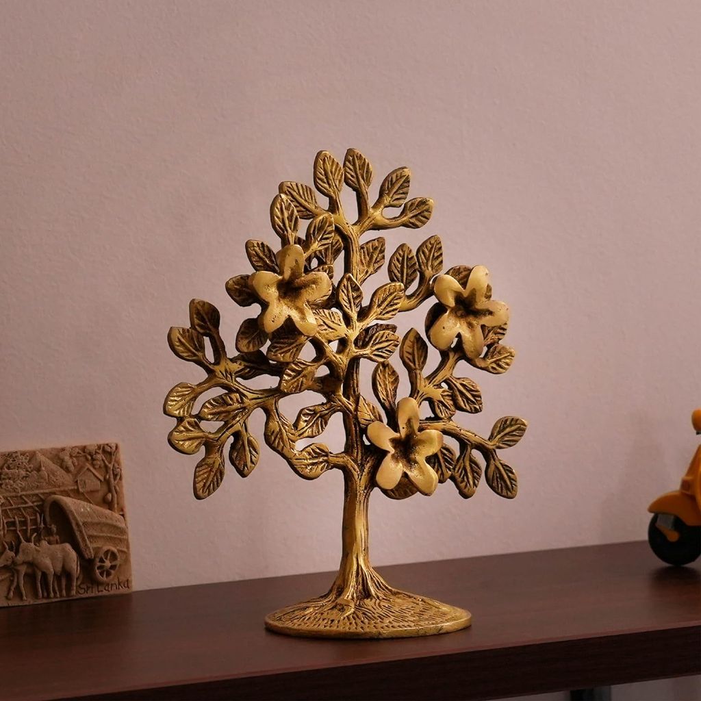 Golden Brass Tree of Life Sculpture