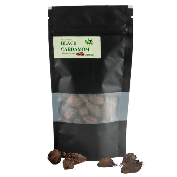 Premium Whole Black Cardamom (Badi Elaichi) | 100% Naturally Grown in Meghalaya - 50 gm