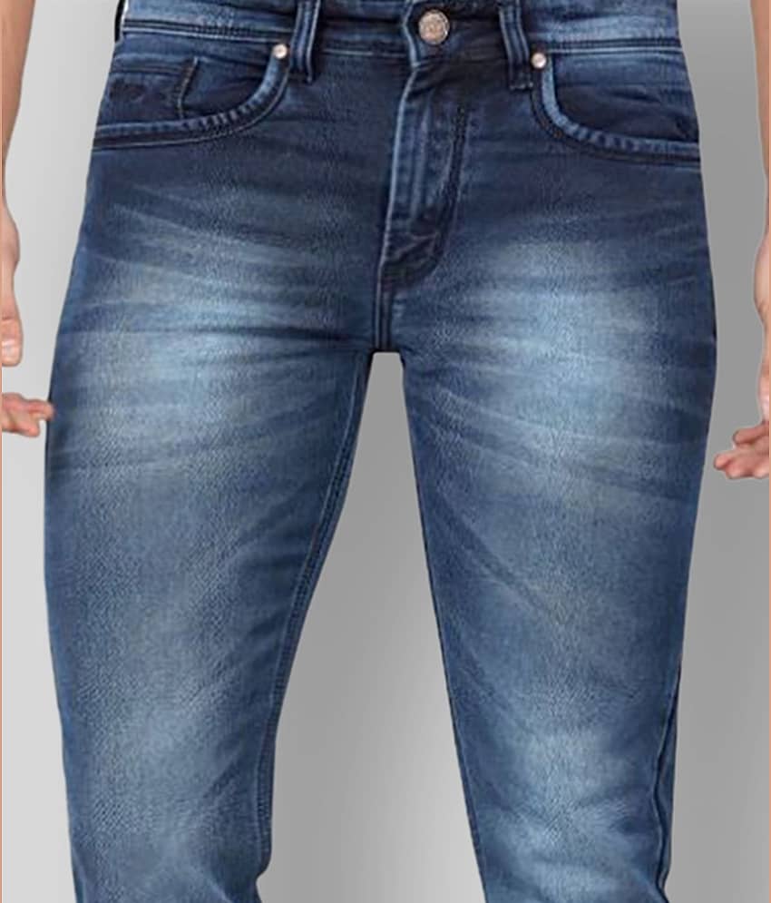 HJ HASASI - Blue Cotton Blend Slim Fit Men's Jeans ( Pack of 1 ) view 2