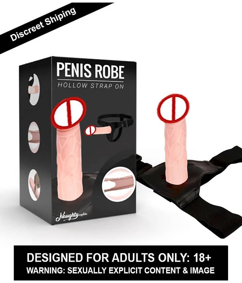7 Inch Ditachble Strap On Realistic Hollow Penis Dildo With Belt Sex Toy For Women view 2