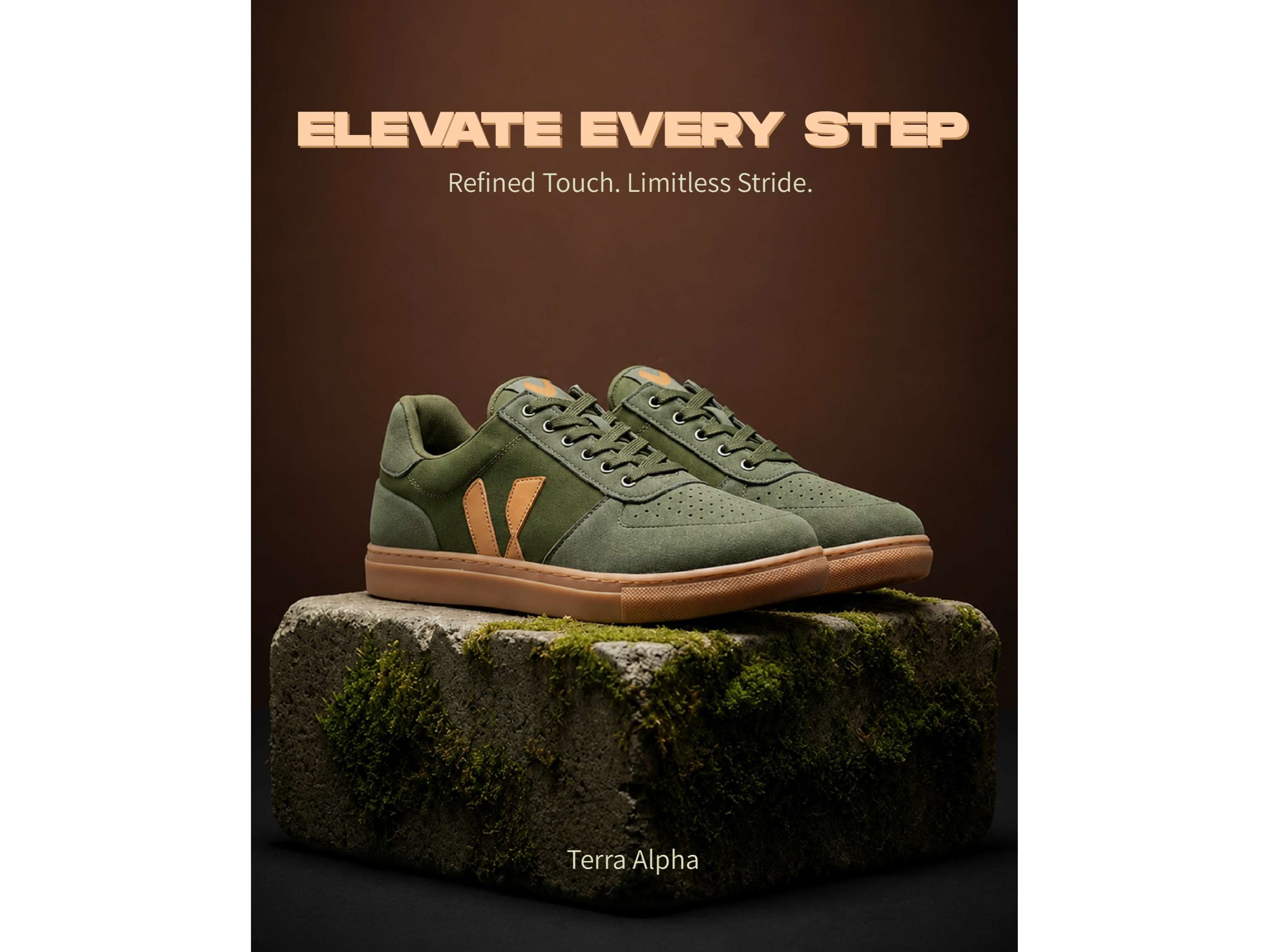 Volton Terra Alpha Olive Green Casual Suede Lace-Up Sneakers - UK - 6 view 2