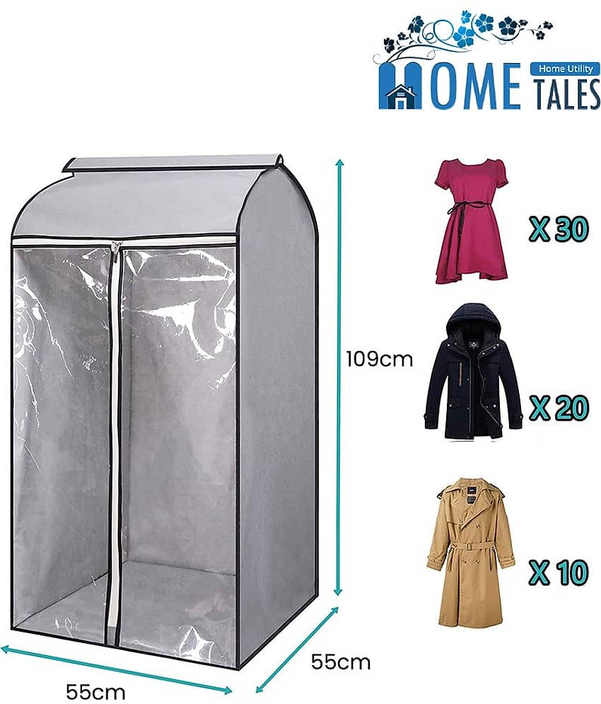 Garment Storage & Organizer with PVC Windows, Hanging Closet Cover for Suits/Coats/Jackets (Hanging Rod Not Included) view 2