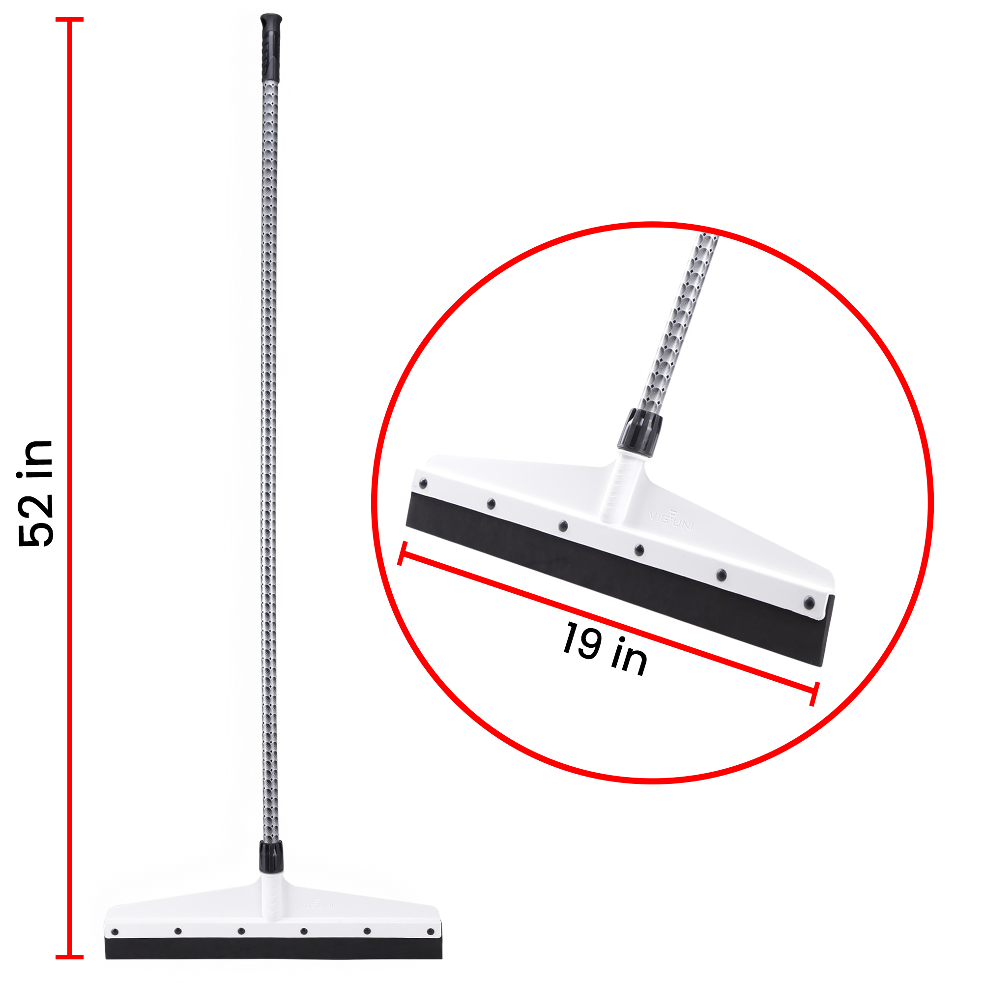 19 inch White Floor Wiper - Extra Large, Durable Cleaning Tool for Effortless Floor Maintenance view 2
