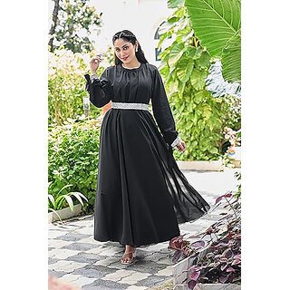 SARINKU Georgette Gown Dress for Stylish Gown Long One Piece for Girl and Women view 2