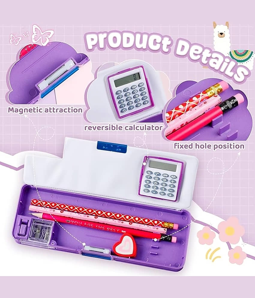 calculator compass for Girls & Boys Pencil Case Cool School Supplies Back to School Gift Birthday Present for Kids Teens view 2