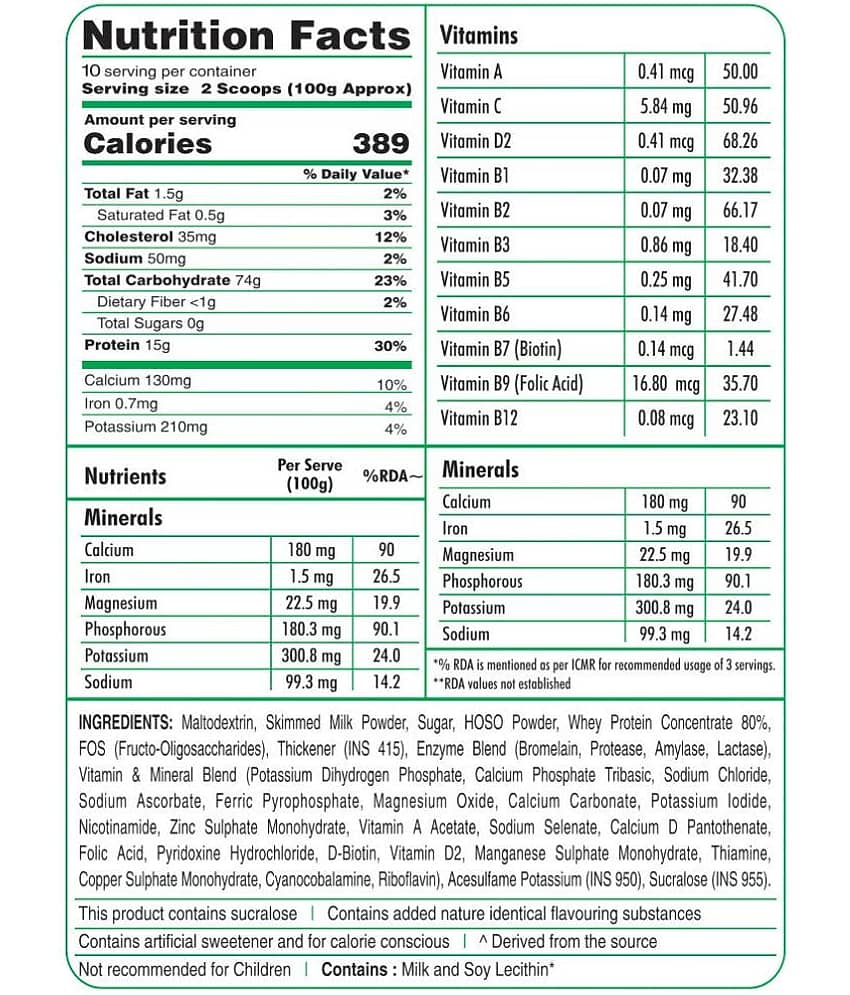 GLIMLACH Bulk Extra Strength Weight Gainers/Mass Gainers (1 kg, Chocolate) view 2