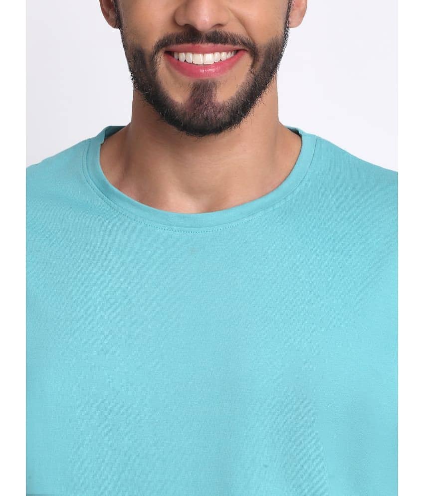 SelFusion Pack of 1 100% Cotton Regular Fit Men's T-Shirt ( Blue ) view 2