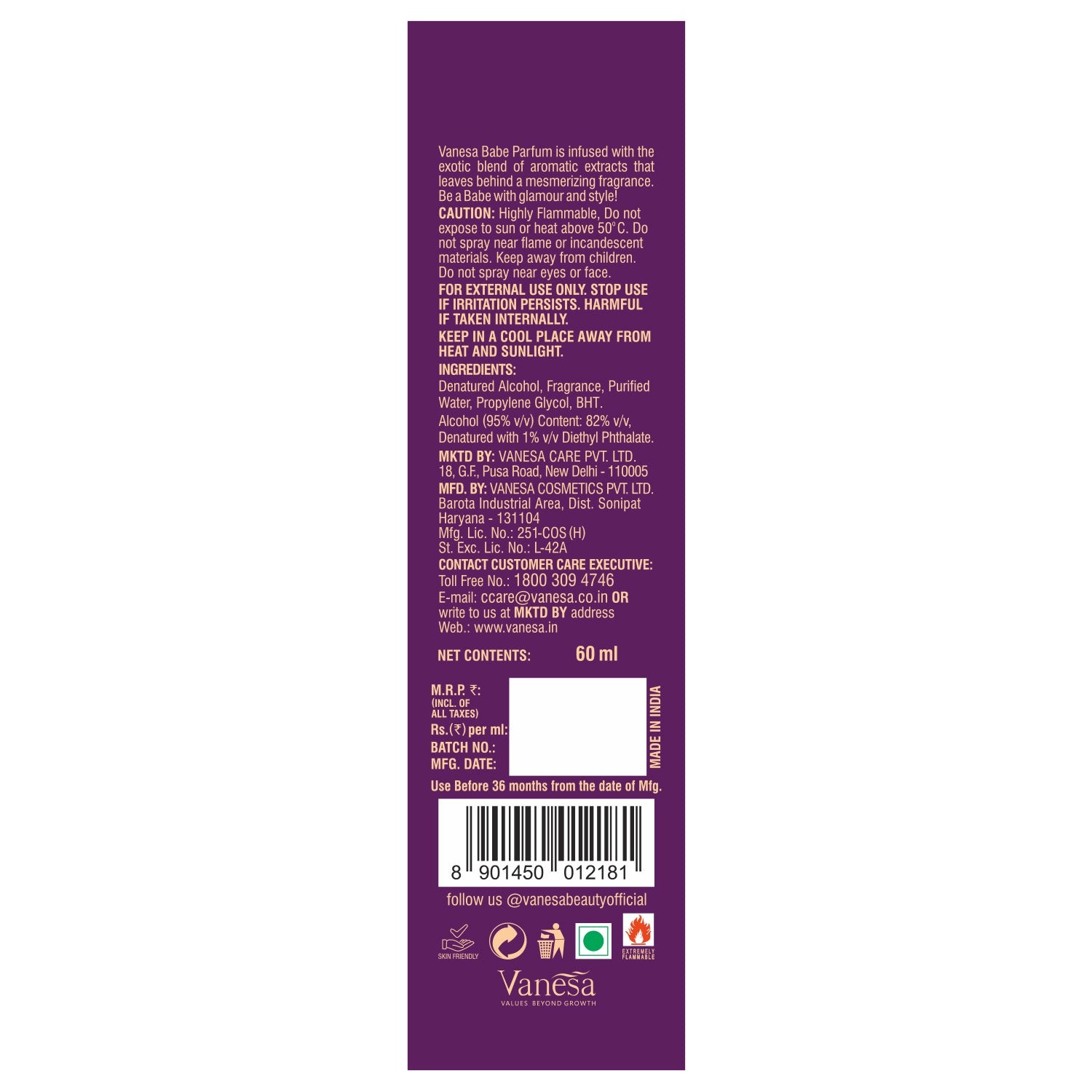 Vanesa Pack of 2 Perfume (Babe + Shero) - 60ml Each view 2