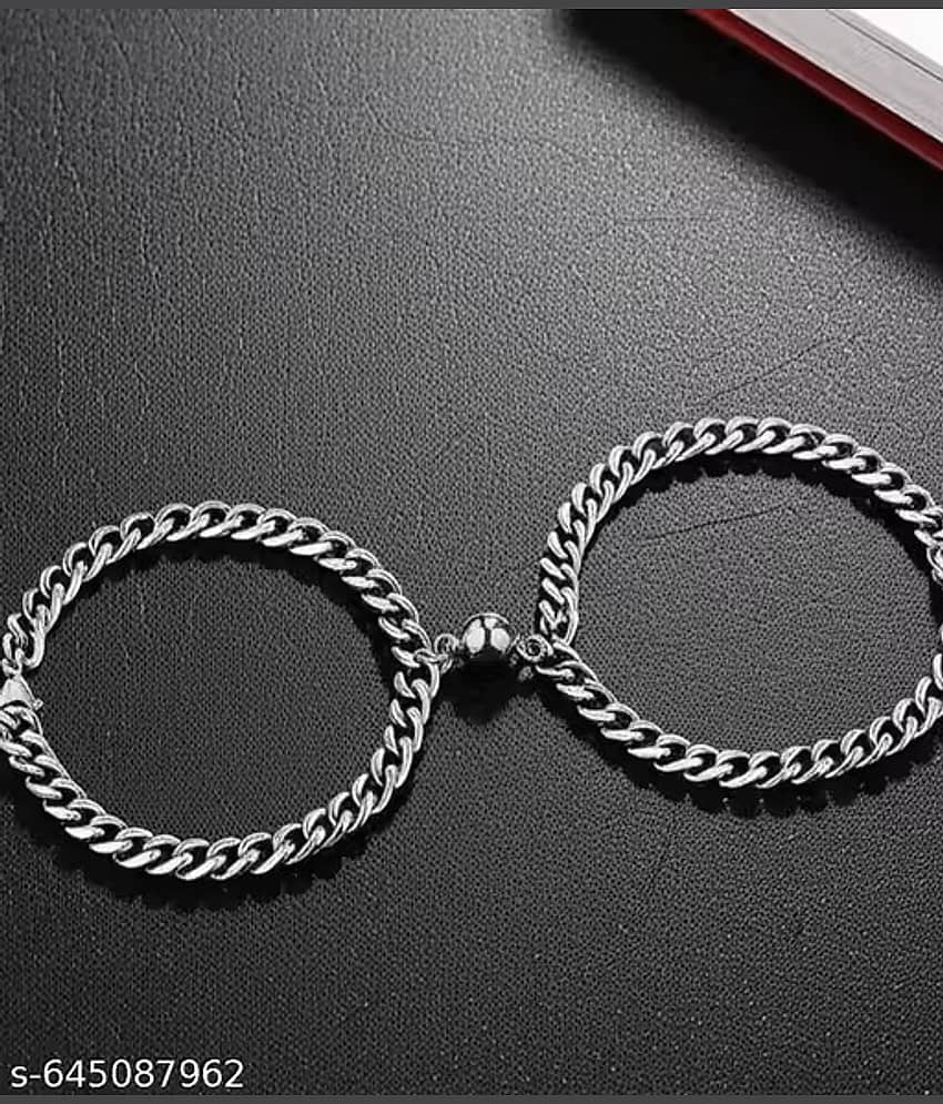 Dzinetrendz Silver Bracelet ( Pack of 1 )