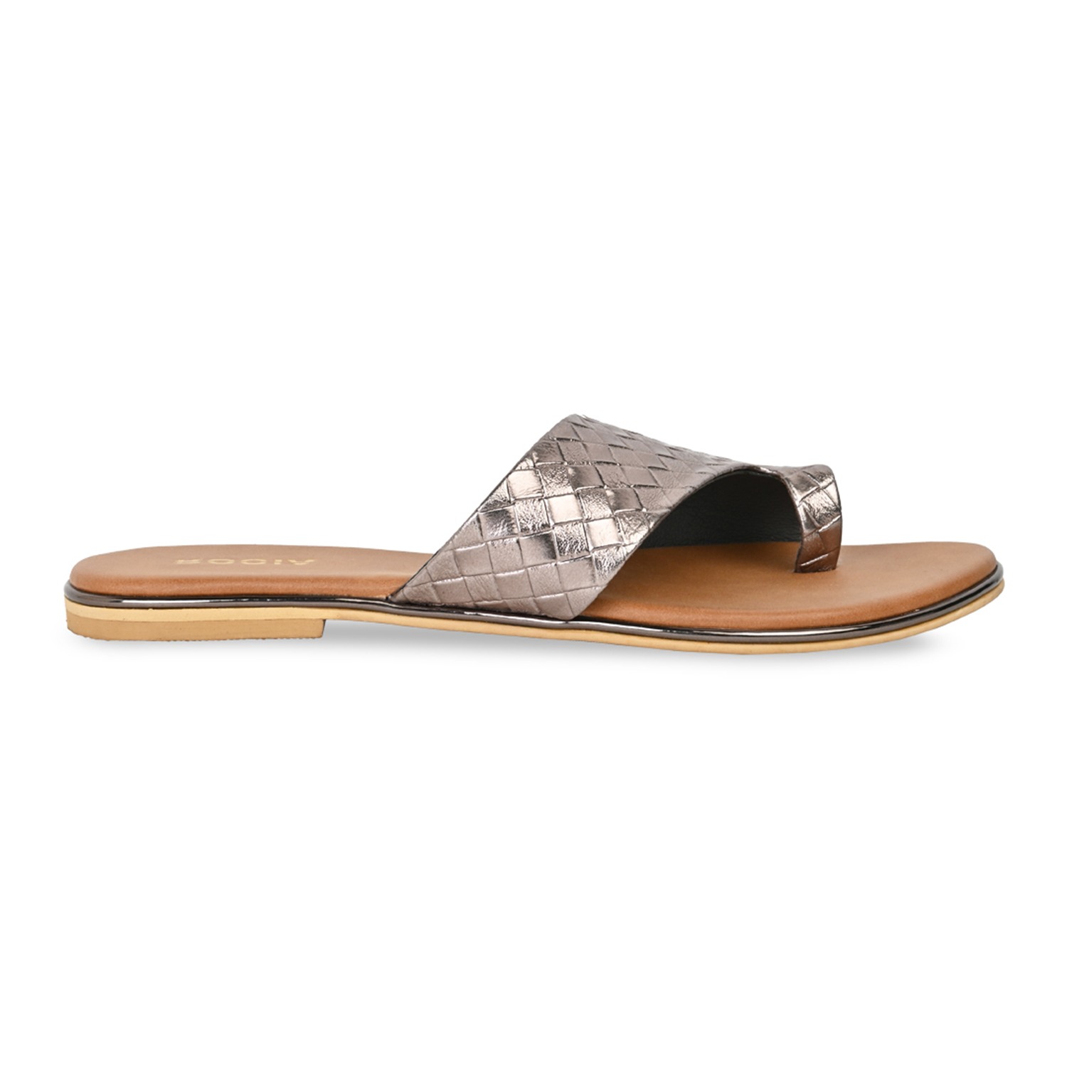 Gun Metal Women Casual Woven Flats view 2
