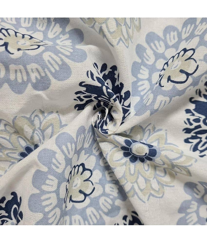 DIVINE CASA Cotton Double King Bedsheet ( White ) view 2