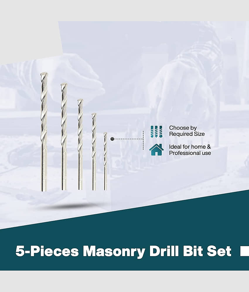 Aldeco Wood Drill Bit Set of 5 Pcs (4, 5, 6, 8, 10 mm) for Hole in Wood, for multipurpose uses. view 2