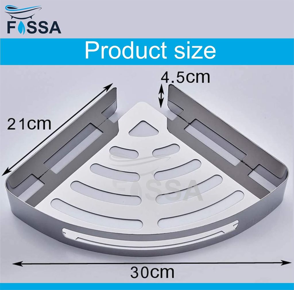 Caddy Stainless Steel Corner Shelf (Silver) view 2