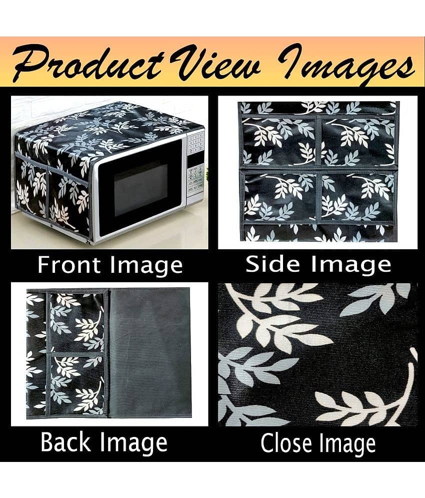 Single Polyester Black Microwave Oven Cover - 20-22L view 2