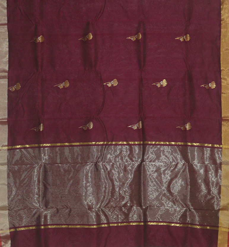 Handloom Chanderi Silk Cotton Saree view 2