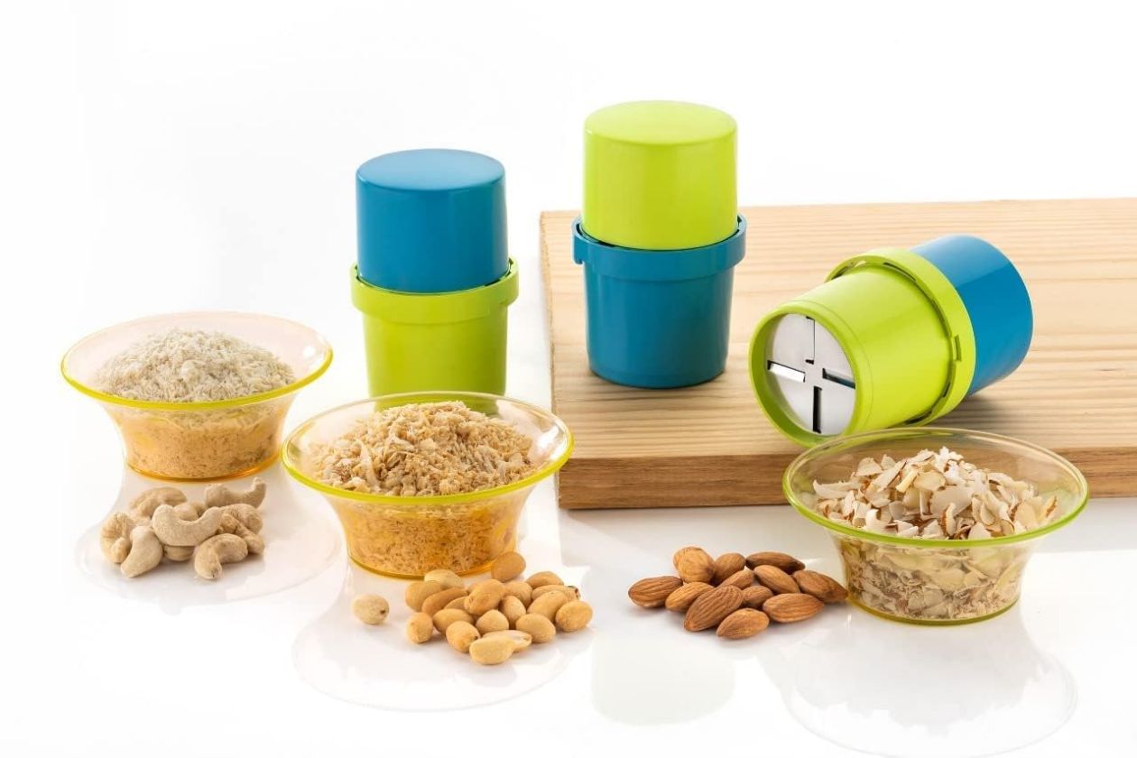Dry Fruit Cutter, Slicer, Grinder, Chocolate Cutter and Butter Slicer with 3 in 1 Blade Almonds, Cashews- Multi colour (Pack of 1) view 2