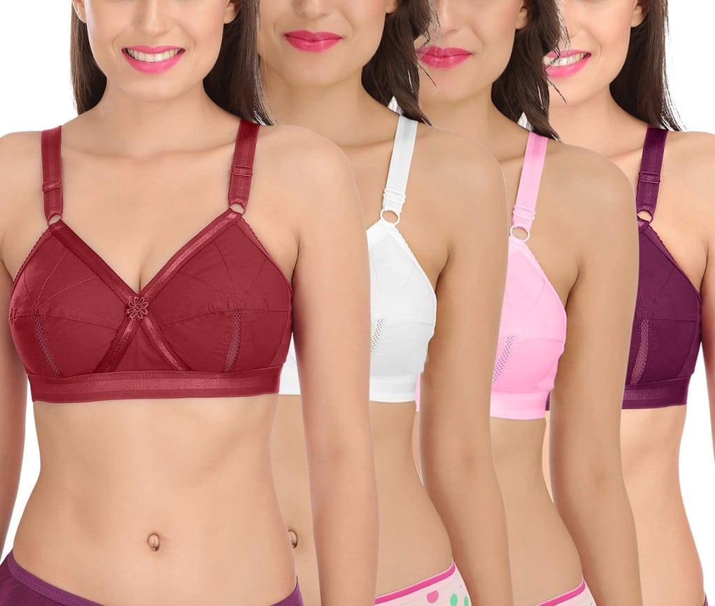 SONA Women's Perfecto Full Coverage Non Padded Cotton Minimizer Bra