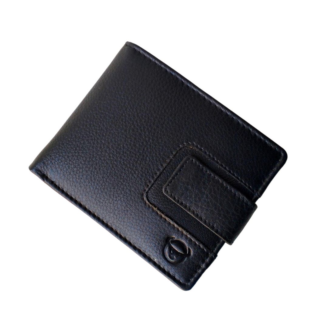 GIGABULL Mens Black Genuine Leather RFID Safe Wallet view 2