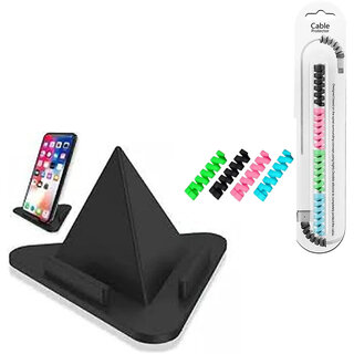 (Combo of 2) Phone Stand Cable Protector & iCall M4 Wireless Bluetooth Speaker 5W with Mic (Multicolor) view 2