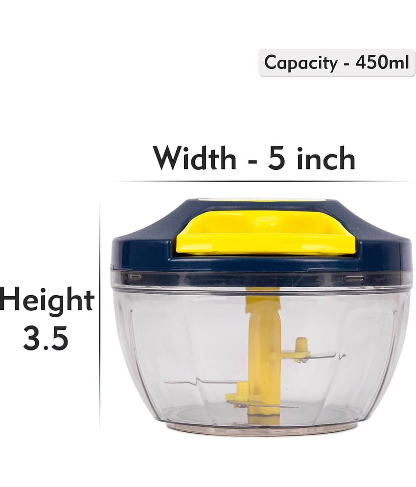 HomePro - Multicolor Plastic Mannual Chopper 450 ml ( Pack of 2 ) view 2