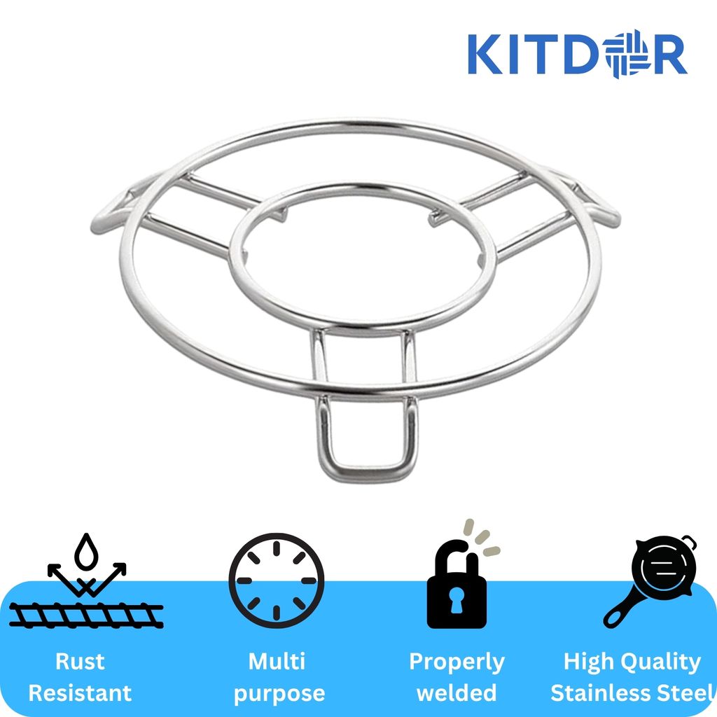 KITDOR 16.5 cm Stainless Steel Wire Trivet Stands - Pack of 6 view 2