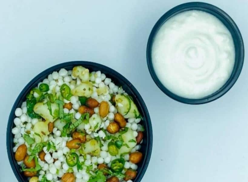 Sabudana khichdi with curd(vrat special)