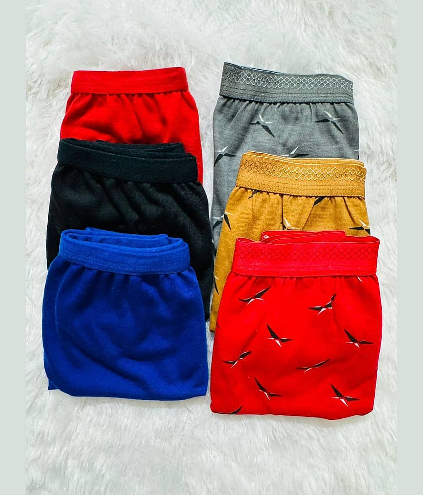 The Tusht Pack of 6 Cotton Hipster For Women ( Multi Color )