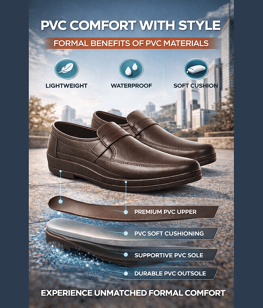 Ajanta Brown Men's Slip On Formal Shoes view 2