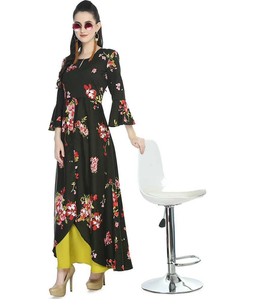 Rudrakriti Women Crepe A-line Dress ( Pink )