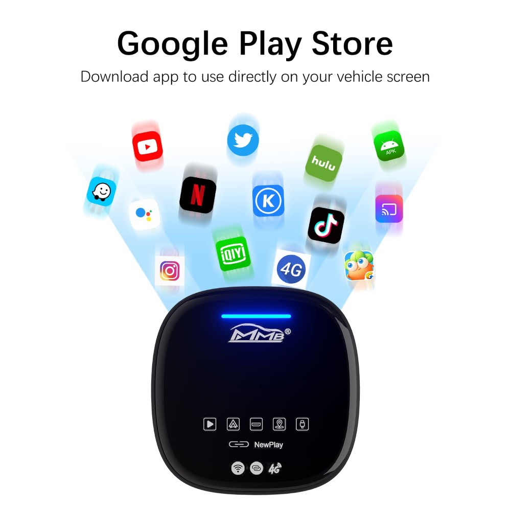 JCBL Accessories MMB Max HD 4 Plus 64 GB Wireless Car - Play and Android - Auto view 2