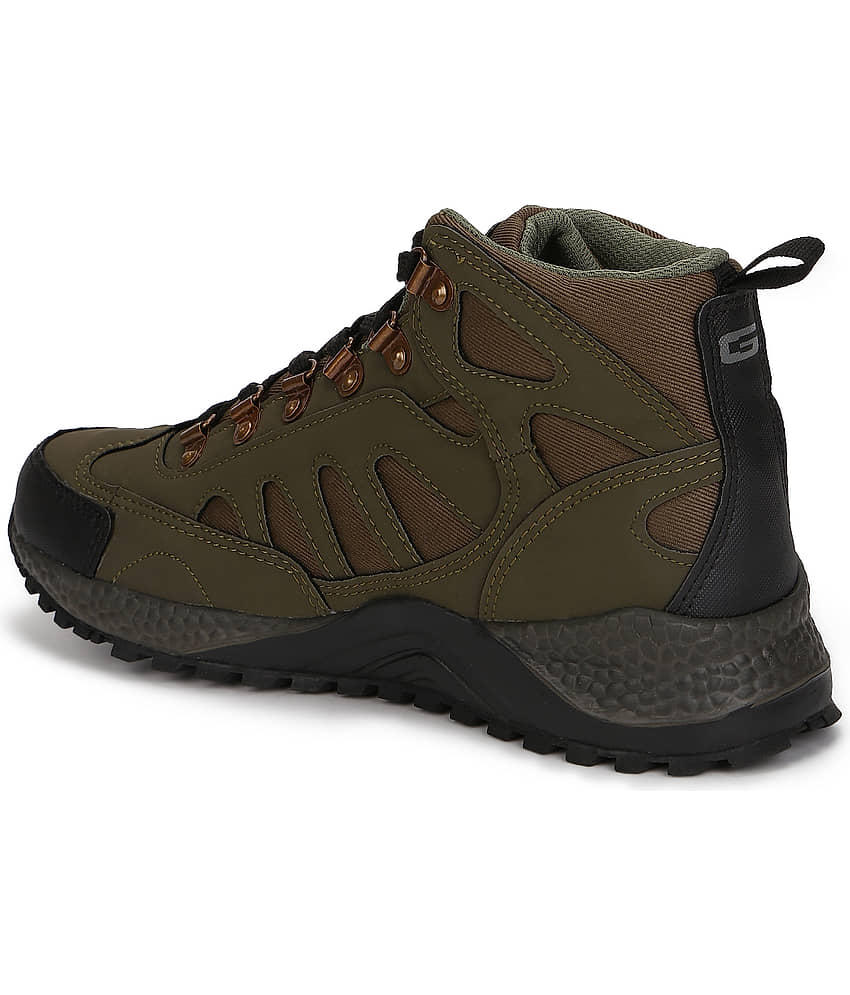 GOLDSTAR Olive Running Shoes view 2